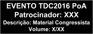 3. Local e data do evento 05, 06, 07 e 08/10/2016 Trilhas e Workshops UniRitter - CENTRO UNIVERSITÁRIO RITTER DOS REIS Campus Zona Sul Rua Orfanotrófio, 555 - Alto Teresópolis CEP - 90840-440 - Porto