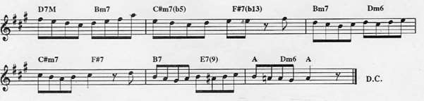 QUESTÃO 19 Qual alternativa corresponde aos intervalos musicais do trecho musical a seguir? Quarta Aumentada, terça Menor, terça Menor, terça Maior.