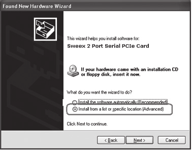 Instalação no Windows XP Depois de iniciar o computador, é apresentada esta janela. Escolha No not this time (Não, não desta vez) e clique em Next (Seguinte).