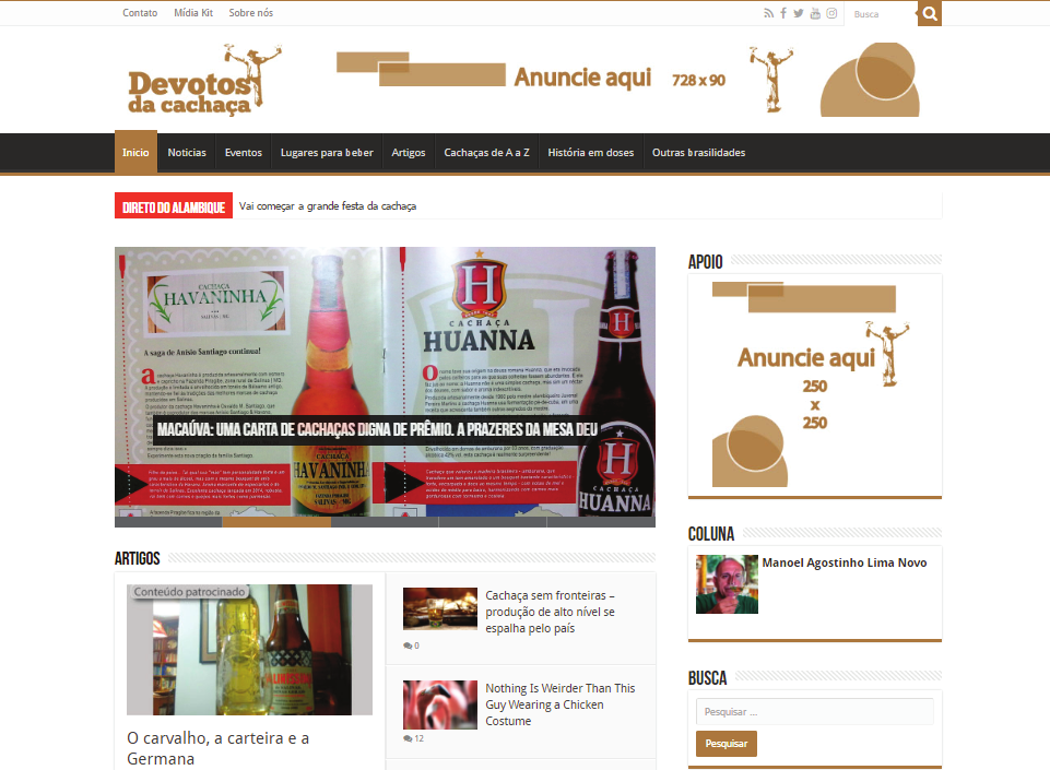 O site O site Devotos da Cachaça seguirá, como em sua fase blogueira, cobrindo os acontecimentos do setor da cachaça: eventos, encontros, feiras, lançamentos de novos produtos, conquistas de novos