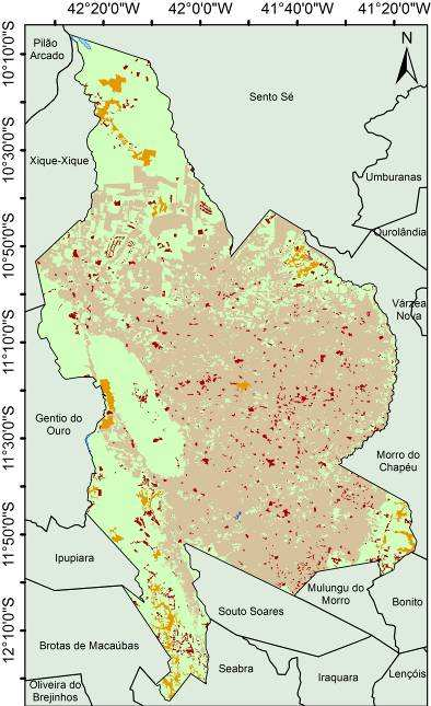 estudo. A análise da paisagem demonstra que 39,7% do polo é composta por alguma tipologia de vegetação, entretanto, esta última encontra-se concentrada em alguns locais.