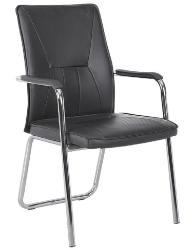 BLM 6132 F Cadeira slim de aproximação com base fixa cromada.