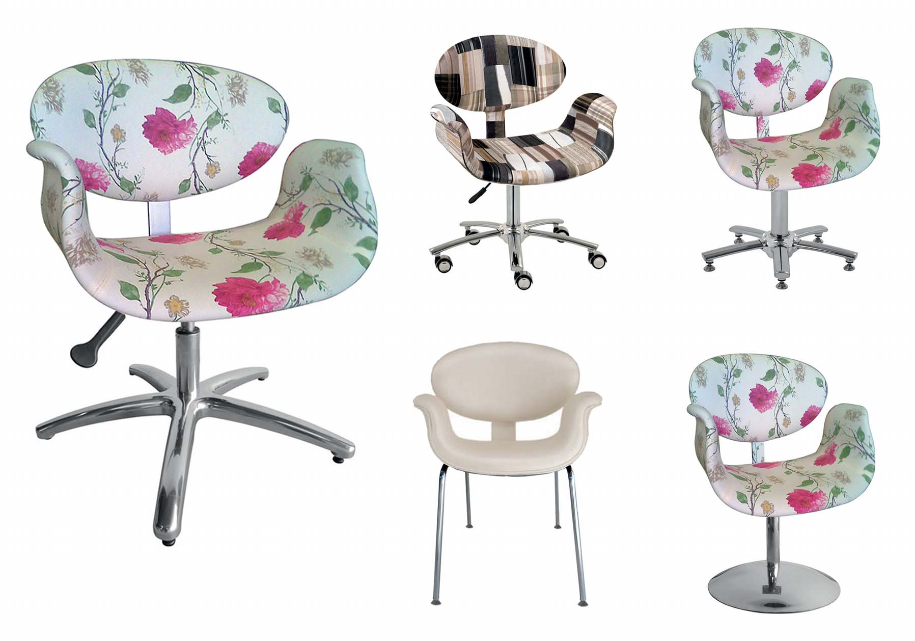 Poltronas Gilda Ref. B13 cromado A: 930 L: 700 P: 590 Gilda Ref. B14 cromado A: 840 P: 560 Gilda Ref.