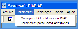 Estado do Amapá (DIAP-AP) sob a forma de apuração normal e periodicidade mensal.