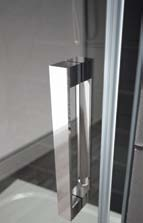 PERFIL ALUMINIO /vidro temperado VIDRO SERIGRAFÍA Vidros temperados de 8 mm no fixo e 6 mm na porta. MEDIDAS (A) ALTURA (H) ACESSO (C) FINISH PORTAS COD.