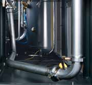 Secador por refrigeração com ECO DRIN O secador por refrigeração está equipado com uma purga ECO DRIN. Esta trabalha em função do nível e evita perdas de pressão, ao contrário das electroválvulas.