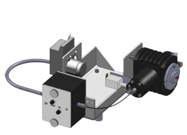 A cela frontal pode ser facilmente substituída, bem como as lâmpadas através do painel lateral do detector.