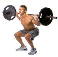 força, resistência, potência e volume muscular é a com a barra nas costas.