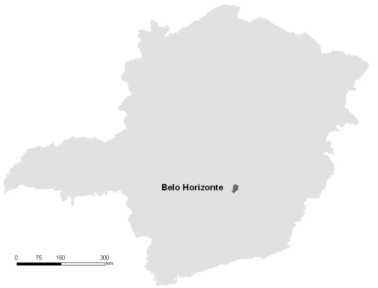 52 Figura 1 Localização do câmpus da UFMG Nota: À esquerda, mapa de Minas Gerais com o município de Belo Horizonte.