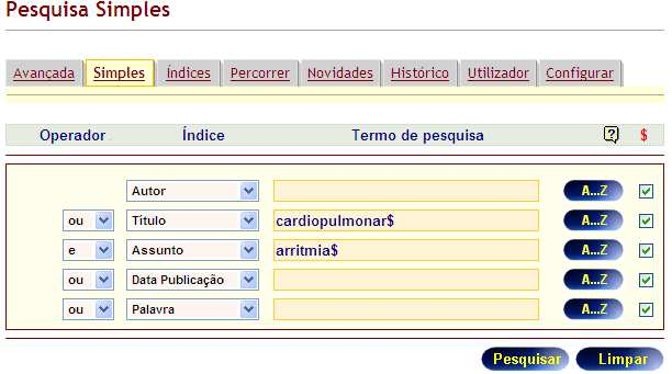 Da mesma forma é possível pesquisar um