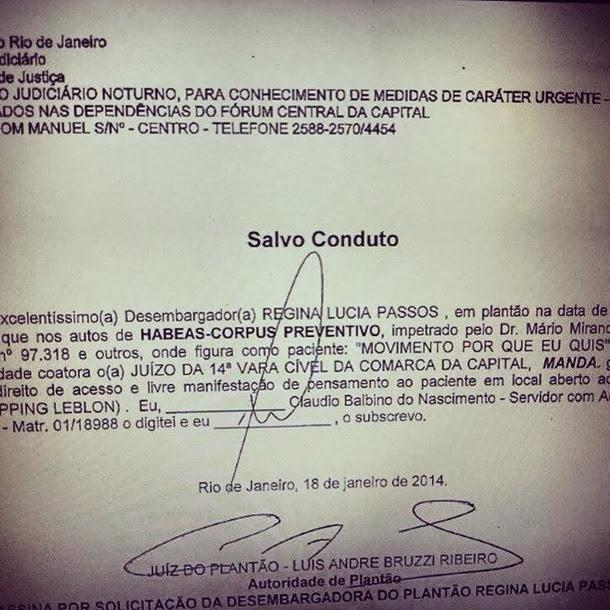 Exemplo de Salvo