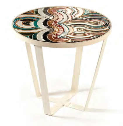 Caldas round designed by Claudia Melo Dimensões/ Dimensions d: 60cm/ d: 60cm/ 23,6 a: 55cm/ h: 55cm/ 21,7