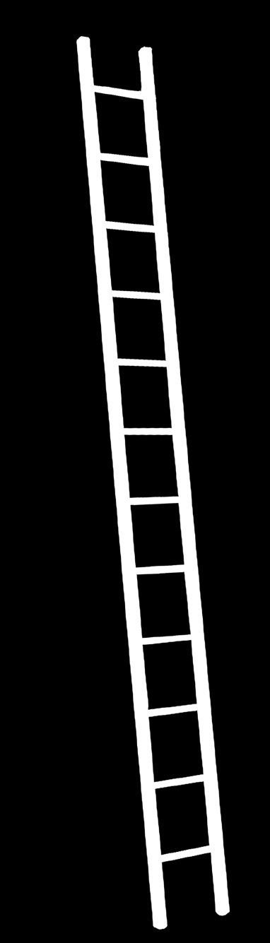3. Escadas simples b) Requisitos da base Não utilizar os três degraus superiores como base de apoio.