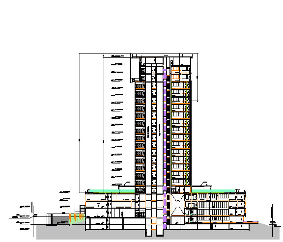 ED. COMERCIAL 1 PROJETO ORIGINAL Redução de altura do empreendimento (fachada, prumadas, elevadores), mantendo a