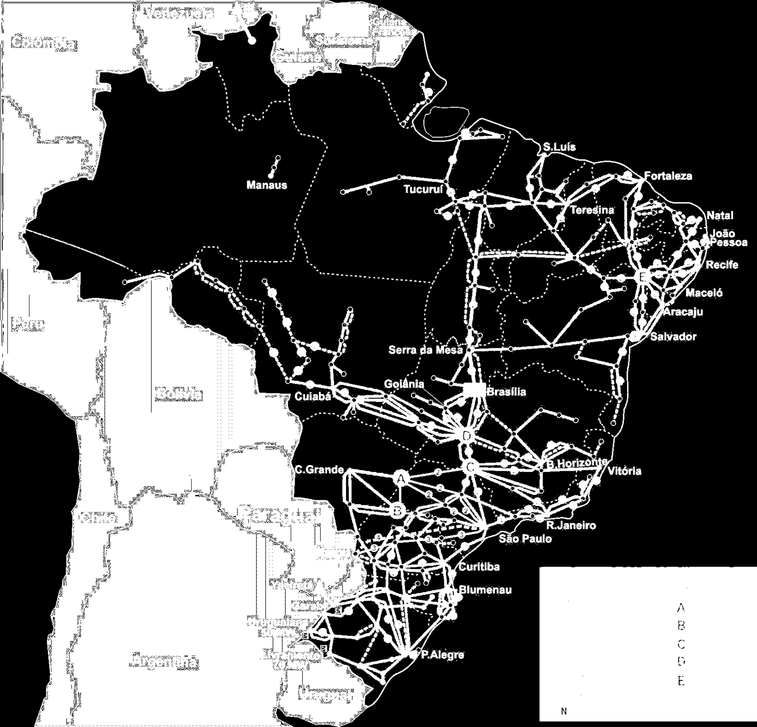 Evolução da capacidade de Transmissão 1500 km Madeira Belo Monte 2400 km 2200 km Extensão