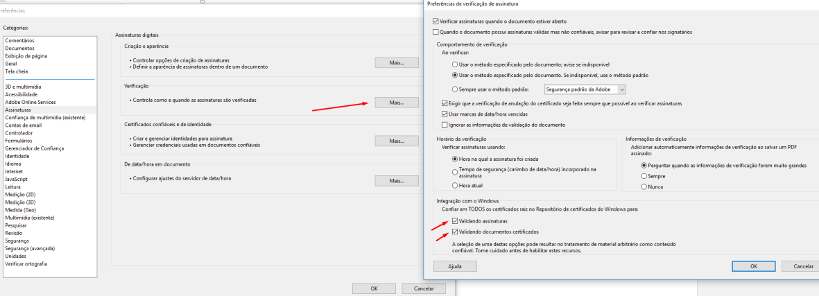 3. Como validar as assinaturas baseadas em certificados quando o Adobe Reader as apresenta como inválidas. 3.1.