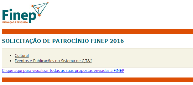 2. Após acesso ao Formulário de Solicitação de Patrocínio,