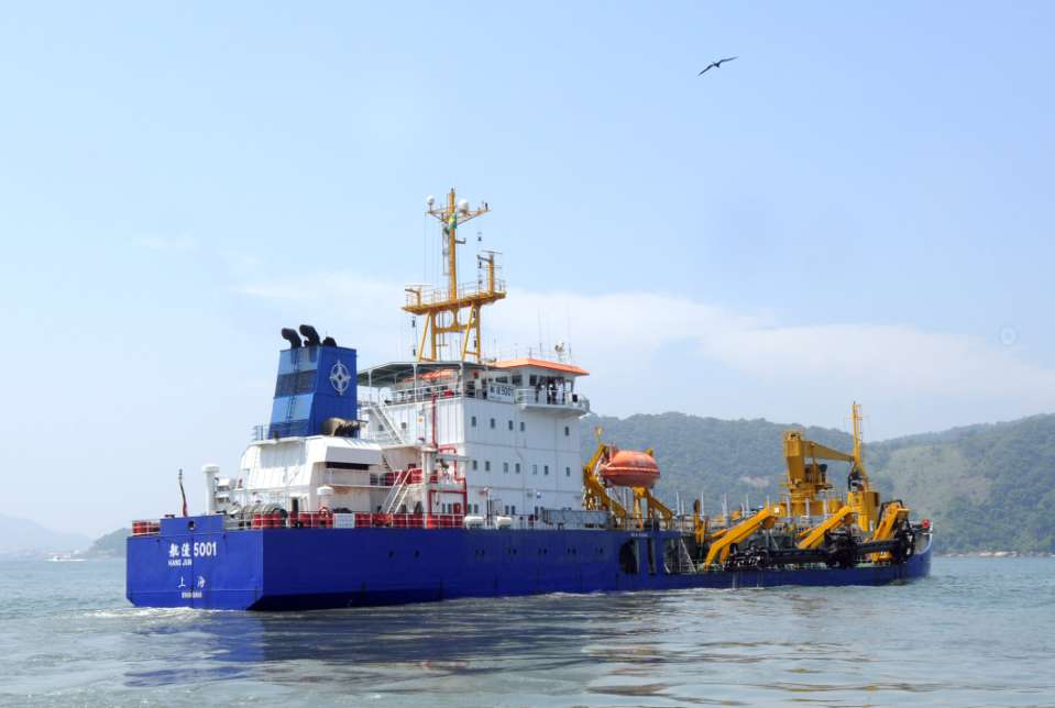 DRAGAGEM NO PORTO DE SANTOS Canal de navegação Acesso aos berços