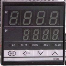 C84R (Saída Relé ou SSR) C84C (Saída 4~2mA) Introdução Os Controladores de Processos e Temperatura microprocessados com controle PID série C8 controlam e indicam a temperatura desejada em um processo.