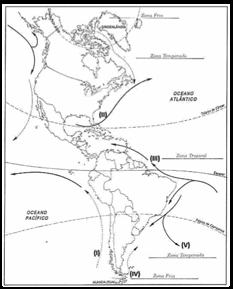 (Fonte: Adaptado de AZEVEDO, Eglom; GOMES, Roberto R. Geografia Dinâmica 3: As Américas. Tatuí (SP): Casa Publicadora Brasileira 1996, p.13.