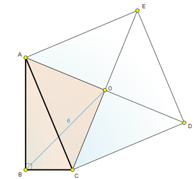 Como BN = ( ) + ( 6 ) 3 BN = 1 ; daí, a área do triângulo BMN = ( 1) = 1 3 cm 5 Como BN = ( )+ ( 6) 3 BN = 1 ; daí, a área do triângulo