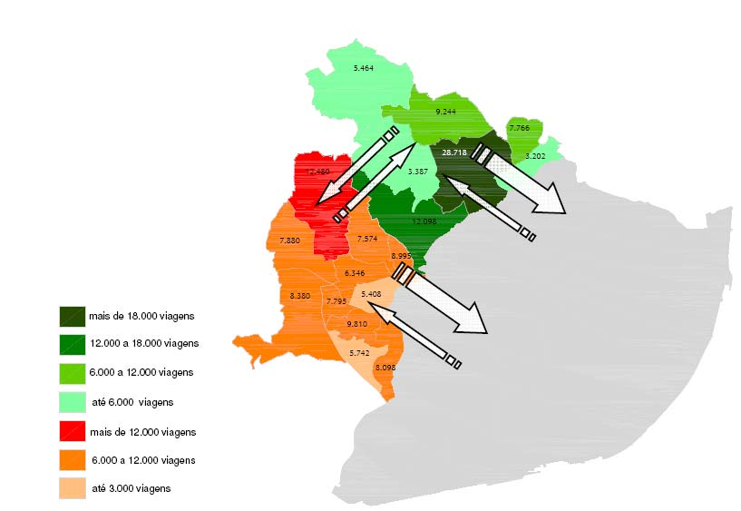 3. Inserção no Território rio Mobilidade Geração e Troca de Viagens As freguesias que geram maior número de viagens são as de São Brás, no concelho da Amadora (12.