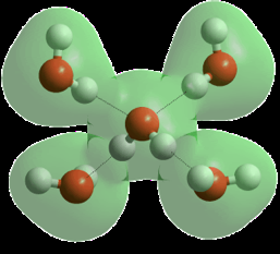 A água líquida forma redes de ligações de hidrogênio δ- δ δ- D H A doador δ- D doador δ H aceptor δ- A aceptor Caráter de ligação é 90% eletrostático e