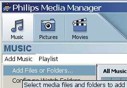 D1 Usando UPnP (para Windows 2000) 1 Insira o CD no seu PC 2 Clique em"instalar Philips Media Manager" para iniciar a instalação do PMM 3 Siga as instruções da tela para a instalaçã 4 Para executar