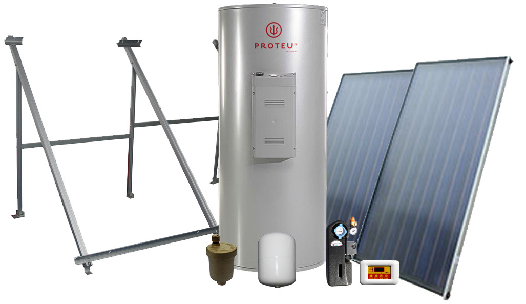 7 Solar Kits forçados Proteu Eckosolar Inox Painéis solares seletivos euro 2016 2.