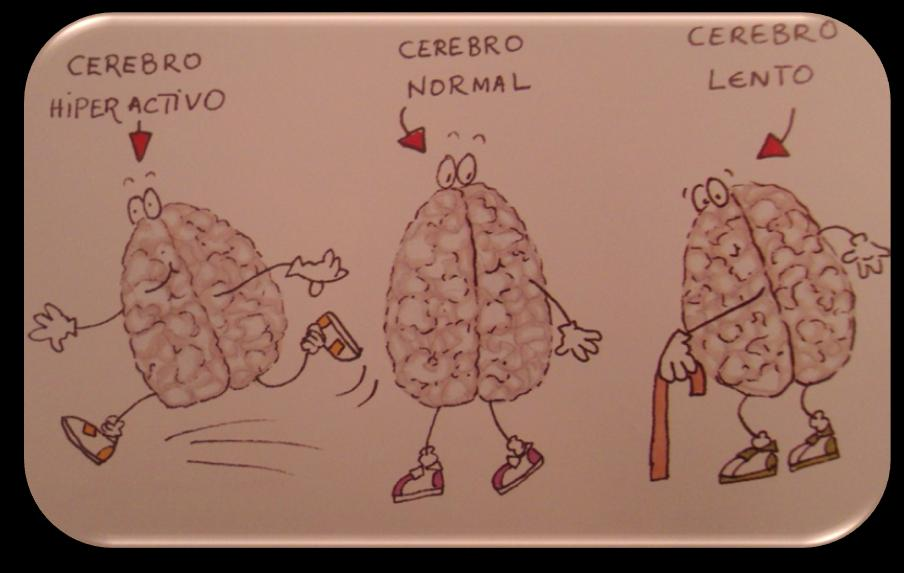 O Psiquiatra explicou ao Ruben que o cérebro é como o motor de um carro: quando se acelera vai muito depressa. Cada pessoa tem um cérebro diferente.