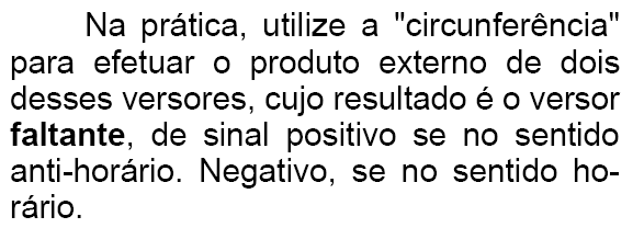 Produto vetorial Produto vetorial f) Exemplos.