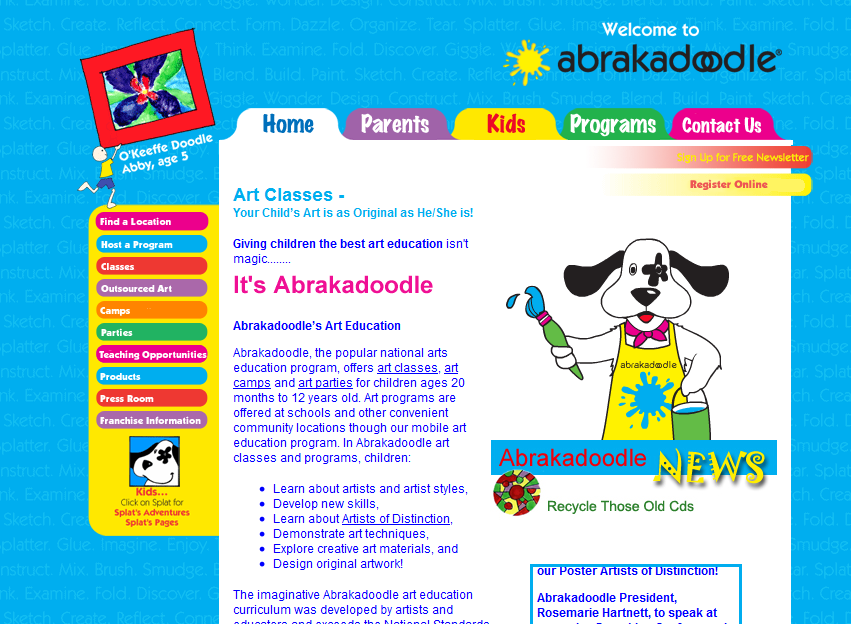 Manual e Guia de Utilização do Abrakadoodle 1. Para acedermos a esta ferramenta, devemos, no browser da Internet digitar o seguinte endereço http://www.abrakadoodle.com/index.htm 2.