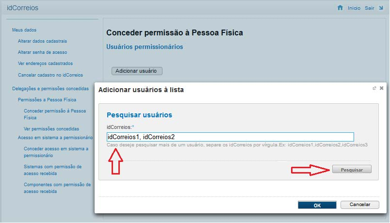 3. Após clicar no link de menu indicado, clique no botão Adicionar Usuário (imagem 3). Imagem 3 Clicar no botão Adicionar Usuário 4.