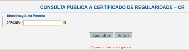 CERTIFICADO DE REGULARIDADE 3 meses de validade Consulta pública de