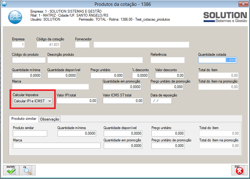 Jéssica Pinheiro 20/12/2016 9/39 caso a entrada seja tributada por ICMS ST este será calculado na cotação.