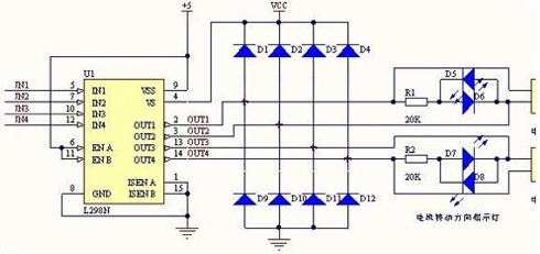 Ponte H L298N A PONTE H será feita com o CI L298N, que servirá para controlar os dois motores, o PIC envia 4 bits que indicam se o motor está ligado ou desligado,