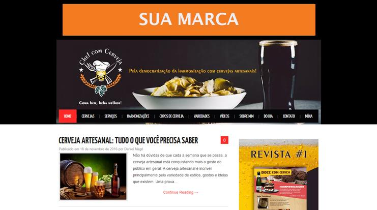 Topo Banner visível em todas as páginas do site.