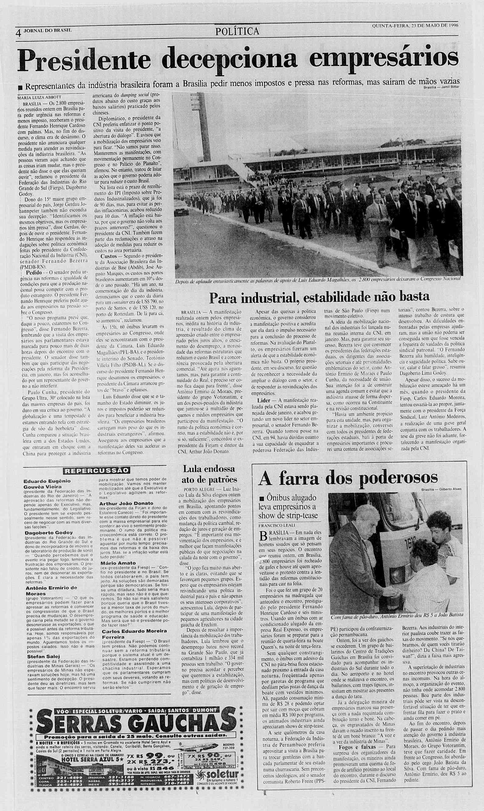 JORNAL DO BRASL POLÍTCA QUNTA-FERA.