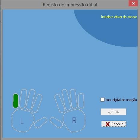 Como cadastrar uma Impressão Digital para o usuário? Clicar em. Selecionar a opção Registra.