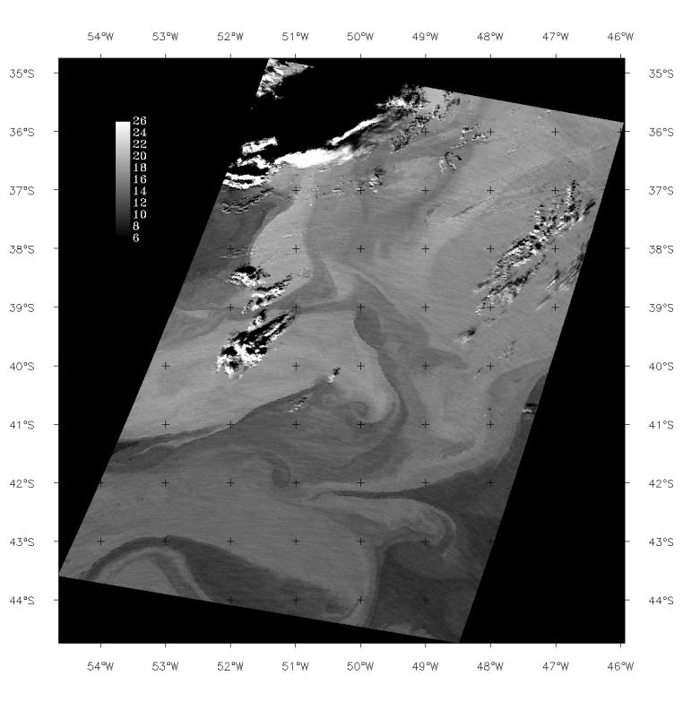 ATSR Sensor a bordo dos satélites ERS-1 e ERS-2, de órbita heliossíncrona, quasipolar numa altitude de cerca de 750 km Baixa resolução temporal, porém excelente resolução radiométrica (0.