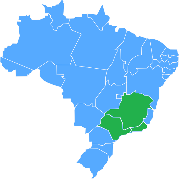 São Paulo + Minas Gerais + Rio de Janeiro 45% Population 50% Electorate 65% GDP 32% Deputies in