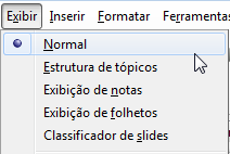 Mostra tópicos dos títulos, lista de marcados e lista de numeração para cada slide no formato de estrutura de tópicos.