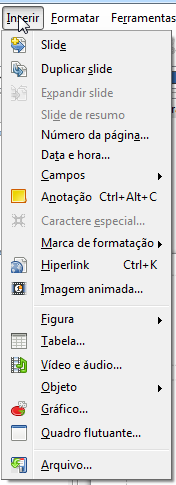 MENU INSERIR >>> DUPLICAR SLIDE A função Duplicar tem a finalidade,