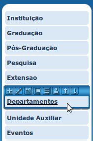 Após acessar o SGCD, o próximo passo é procurar no menu esquerdo do site, a página que você tem acesso.