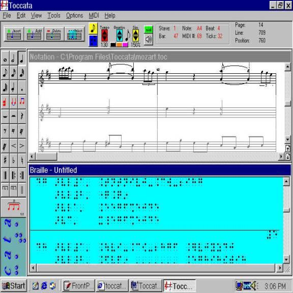 Trabalhos Relacionados Toccata Características: Entrada de partitura como máquina