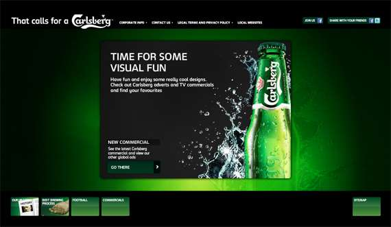 Este é um site destinado a adultos, o esquema de cores inclui preto - uma cor forte, mas elegante, verde - usado para alívio