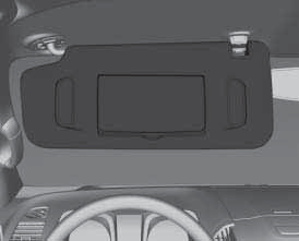 Black plate (18,1) 2-18 Chaves, portas e vidros Para-sóis { Atenção Não coloque o para-sol de forma a obscurecer a visibilidade da estrada, do tráfego ou de outros objetos.