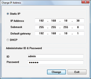 Configure o endereço IP para estar na mesma subrede