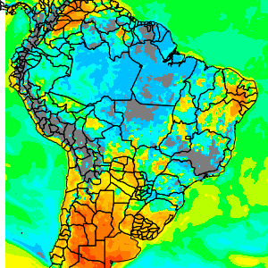 de dias 0 1 2 3 4 5 10 15 30 40 60 90 120 >120 Mapa de umidade relativa mínima observada em