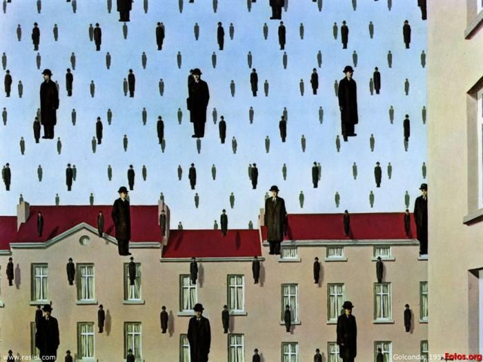 René Magritte (1898-1967). Golconda, 1953.